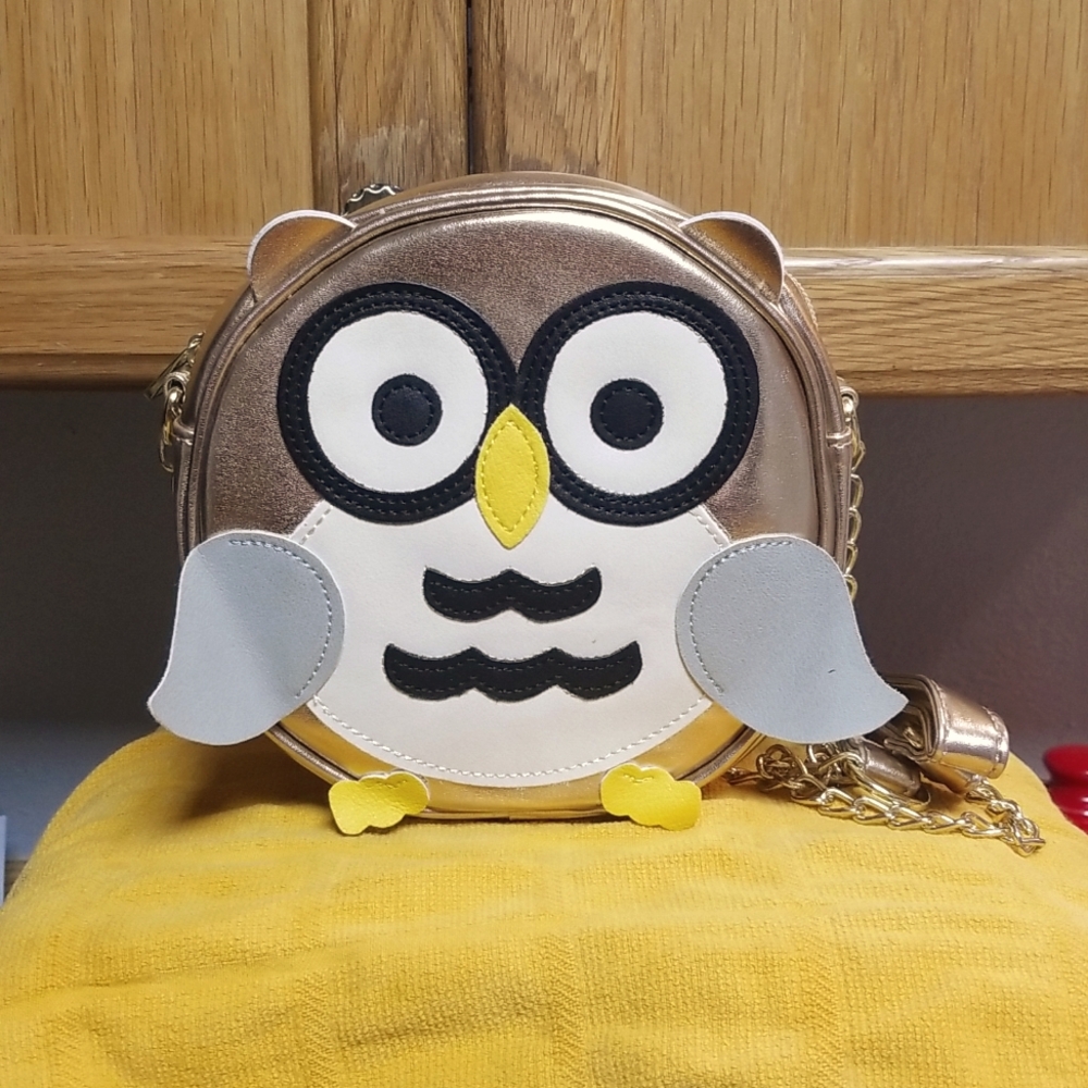 Olivia Miller Owl Crossbody Bag, Metallic NWOT - Picture 2 of 4